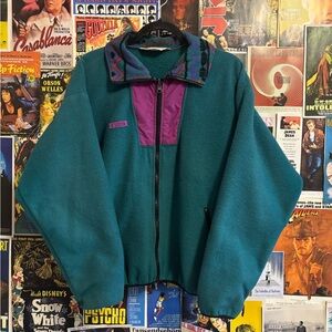 Columbia Teal and Purple Fleece Sweatshirt